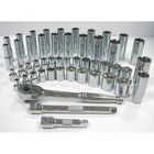 Westward 1keh7 3 8  Drive Socket Wrench Set Sae  Metric 49 Pieces 1 4 In To 7 8