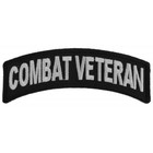Combat Veteran  Rocker  Style Patch  Biker Sew On Iron On Embroidered Patch