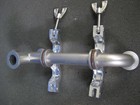 Nw16 Stainless Steel Vacuum Pipe Assy  Cross  Straight   Elbow W  Clamps  Used