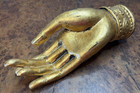 Golden Hand Statue Buddhist Figurine Zen Classic Sleek Resin 9 5  X 4 