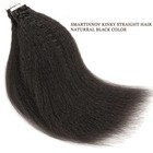 Invisible Tape In Hair Extensions Human Hair Kinky Straight Double Sided 20 Inch
