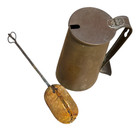 Vintage Cape Cod Shop Brass Fire Starter  Fireplace Starter Pot Hearth Tool