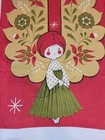 Vintage Mcm Fallani   Cohn Christmas Angel Linen Kitchen Tea Towel Decor 29x17
