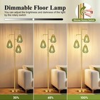 Qimh Glass Floor Lamps For Living Room Tree Standing Lamp Stepless Dimmable 68in