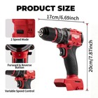 Cisivis Cordless Hammer Drill driver Brushless For Milwaukee M18 Battery 2-speed