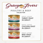 Purina Fancy Feast Gravy Lovers Wet Cat Food - Chicken  Turkey   Beef  3oz 24ct