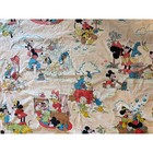 Vintage Walt Disney Productions Mickey Minnie Donald Fabric Curtain 52x78