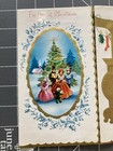 Lot Of 4 Vintage Christmas Cards Unused Smash Book Junk Journal Scrapbook Y1
