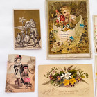 Victorian 1880 s Trade Card Cut Scrap Lot - National Tea Harrisburg Pa Girl Etc 