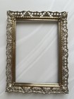 Vtg Ornate Gild Filigree Metal Gold Picture Frame  6x8  Hollywood Regency