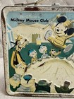 Vintage 1963 Aladdin Disney Mickey Mouse Club White Metal Lunchbox No Thermos