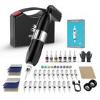 Complete Professional Rotary Pen Tattoo Machine Kit Needles Inks Power Supply
