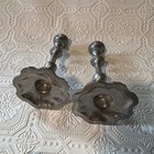 Vintage Wilton Columbia Pa Armetale Pewter Candlestick Holders Set 1979 Rwp 7 5 
