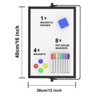 Owill Black Dry Erase White Board  16inx12in Large Magnetic Desktop White Boa   