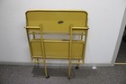Vintage 1950s Relyon Yellow Folding Serving   Tea Service Cart W Shelf