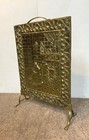 Antique Vintage Brass Fireplace Screen