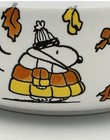 Peanuts Fall Snoopy Candy Corn Puffer Jacket Ceramic Storage Bowl - 5 5d X 2 5h
