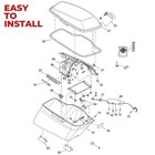 One-touch Saddlebag Hardware Hinge Latch Cover Lid Lock For 14-24 Harley Touring