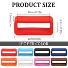 8 Pcs Watch Band Keepers  20mm Silicone Strap Holder Loops  Multicolor 