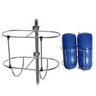 Stainless Folding Double Fender Holder Rack Mount For 9-1 2inch Boat Fenders