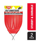 Enoz Fly Swatter  Wire Handled Plastic Fly Swatter  Assorted Colors  3 Ct