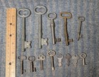 Vintage Antique Skeleton Keys Lot Of 13 Barrel Hollow Bit Steampunk Craft
