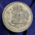 Rare Beautiful 1886 Portugal 500 Reis  silver  Km 509