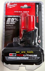New N Box Milwaukee M12 2475-20 Cordless Tire Inflator  1 5 0 Ah Battery 12 Volt