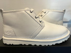 Nib Ugg Neumel Chukka Boots Men s White Leather Lace-up Size 10