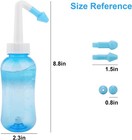 Nasal Wash Bottle Neti Pot Sinus Rinse 300ml Nose Cleaner Blue 
