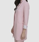 Calvin Klein Women s Pink Solid Collarless Open-front Blazer Jacket Size 10