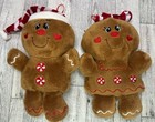 Dan Dee Collectors Choice Vtg Gingerbread Boy   Girl 2 Christmas Plush Stuffed