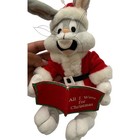 Bugs Bunny Santa Plush 11  Vintage Looney Tunes All I Want Christmas