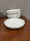 Rae Dunn Set Of 8 White W black  happy Harvest  Melamine Dinner Bowls 9 