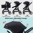 2-in-1 Baby Stroller With Bassinet Mode - Folding Infant Newborn Pram Stroller W