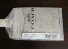 Coach F63274 Signature Canvas Id Lanyard Card Holder Chalk With Strap