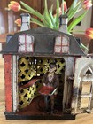 19th C Antique J   E Stevens Novelty Cast Iron Mechanical Coin Bank