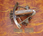 Antique German Working Model Brass Sextant Marine Sea Collectible Nautical Teles
