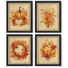 Jxreq Vintage Pumpkins Fall Wall Art Decor For Home Kitchen Bathroom Bedroom  