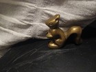 Vintage Bronze Brass Squirrel Figurine 1 5 X 2 Inch