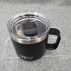 Yeti Rambler 14 Oz Black Mug Magslider Lid Stainless Double Wall Insulated Cup