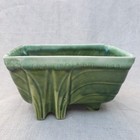 Vintage Cookson Pottery Cp-1266 Planter 6  Tree Of Life Green Glazed Mcm