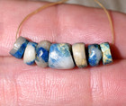 Ancient Blue Scorzalite Excavated Stone Beads Indus Valley To Mauritania  Africa