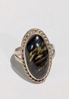 Vintage Navajo Sterling Silver Natural Apache Gold Gemstone Size 7 75 Ring