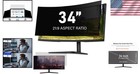 34 Inch Privacy Screen Filter - Anti Glare  Blue Light Protection For Monitors