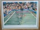 Giants Lithograph Signed  163 175 By Robert Cenedella Nfl Football Art Framed Ny