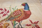 Vintage Finished Cross Stitch Birds Quails 20  X 24 