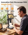 Elikliv Microscope With Weighing Scale Digital Magnifier For Error Coins Jewelry
