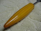 Vintage Slotted Serving cooking Spoon Androck Butterscotch Bakelite Bullet Handl