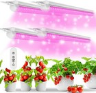 2ft Led Grow Light Fixtures Full Spectrum Greenhouse Linkable Plant Lights 20w